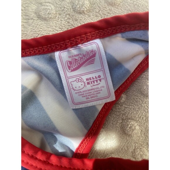 Hello Kitty Fourth of July Swim Suit 18-24 Months Blue Red White One Piece - Picture 4 of 5